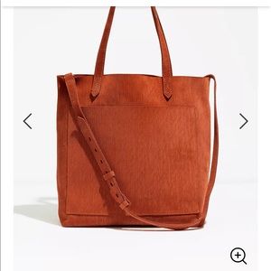 NWT MADEWELL TRANSPORT TOTE CORDUROY SUEDE EDITION